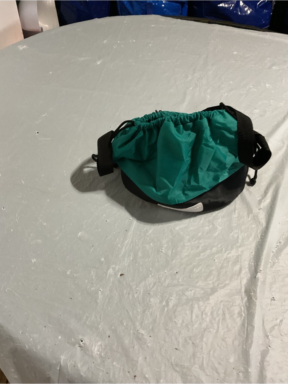 Corningware Teal and Black Drawstring Waist lunch bag
